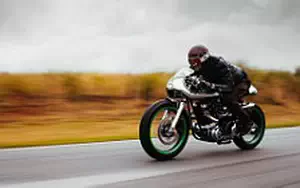 Wallpapers custom motorcycle Fuller Moto Misty Green 2015 Norton Commando 750 1968