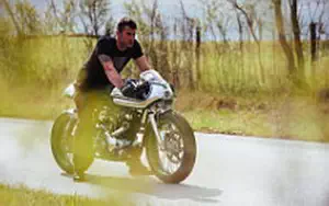 Wallpapers custom motorcycle Fuller Moto Misty Green 2015 Norton Commando 750 1968