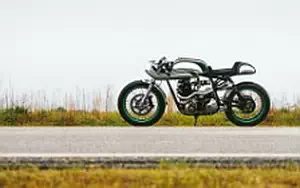 Wallpapers custom motorcycle Fuller Moto Misty Green 2015 Norton Commando 750 1968