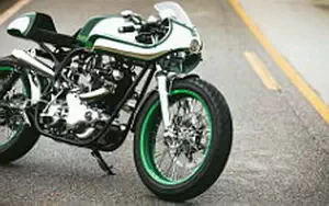 Wallpapers custom motorcycle Fuller Moto Misty Green 2015 Norton Commando 750 1968