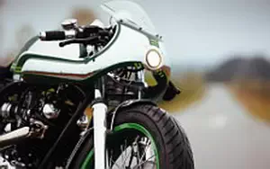 Wallpapers custom motorcycle Fuller Moto Misty Green 2015 Norton Commando 750 1968