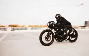 2015 Hookie Co Black Mamba 2017 Honda CB550 1973 custom motorcycle desktop wallpaper
