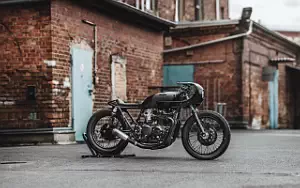 2015 Hookie Co Black Mamba 2017 Honda CB550 1973 custom motorcycle desktop wallpaper