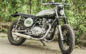 Wallpapers custom motorcycle Iron Pirate Garage Scrambler Pirate Edition 2014 Kawasaki Z750 1976