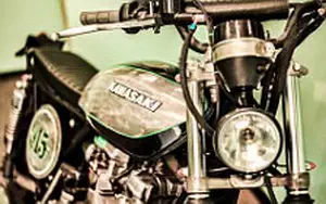 Wallpapers custom motorcycle Iron Pirate Garage Scrambler Pirate Edition 2014 Kawasaki Z750 1976