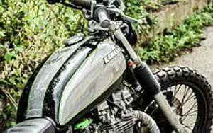 Wallpapers custom motorcycle Iron Pirate Garage Scrambler Pirate Edition 2014 Kawasaki Z750 1976