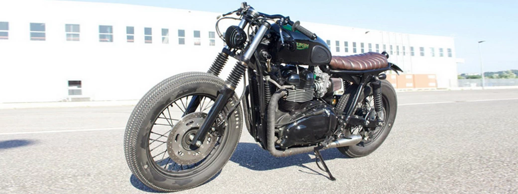 Motorcycles wallpapers Iron Pirate Garage Brat Vintage Race Triumph Bonneville t100 2015 - Desktop wallpapers motorcycles