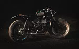 Wallpapers custom motorcycle Iron Pirate Garage Brat Vintage Race Triumph Bonneville t100 2015