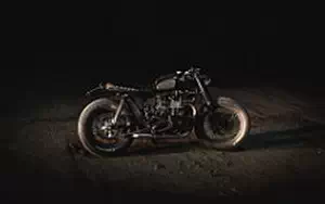Wallpapers custom motorcycle Iron Pirate Garage Brat Vintage Race Triumph Bonneville t100 2015