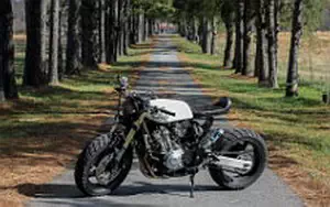Wallpapers custom motorcycle One-Up Moto Garage Shandy 2015 Honda CB600F 2004